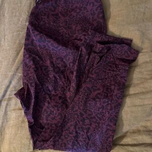 NOBULL Maroon Animal Print Leggings